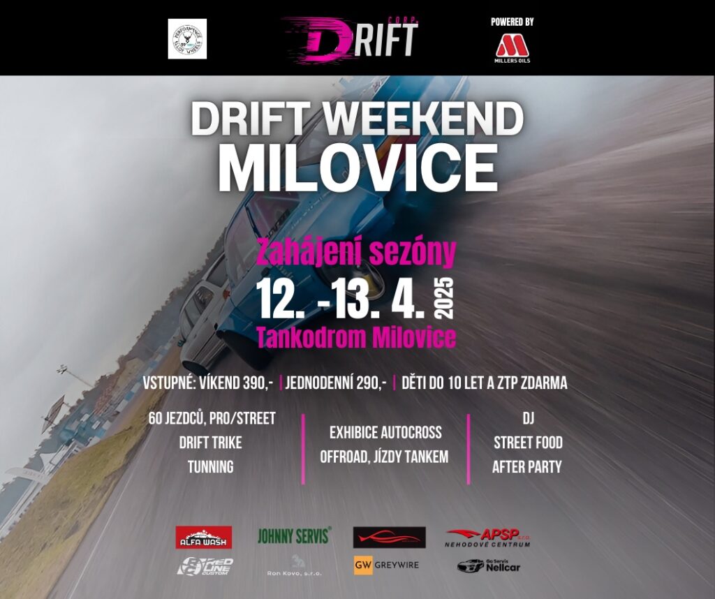 www.sraziky.cz drift weekend milovice 2025 1024x858