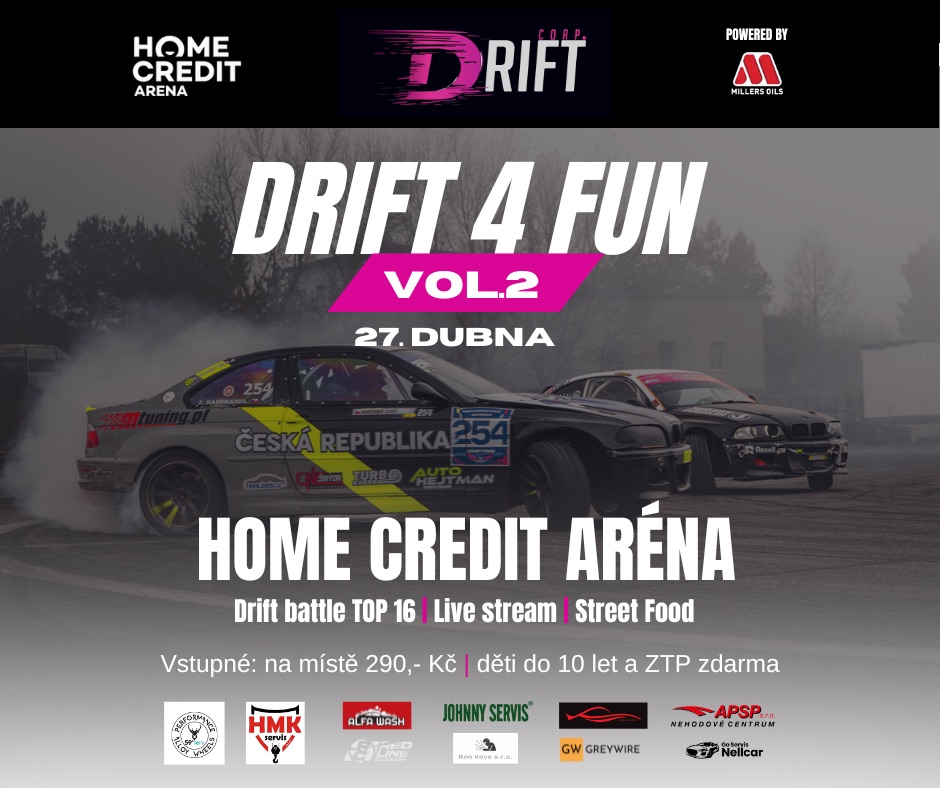 www.sraziky.cz drift 4fun vol 2 2025 v liberci u home credit areny